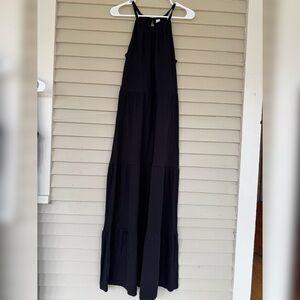 Old Navy Tall Size Black Tiered Maxi Dress